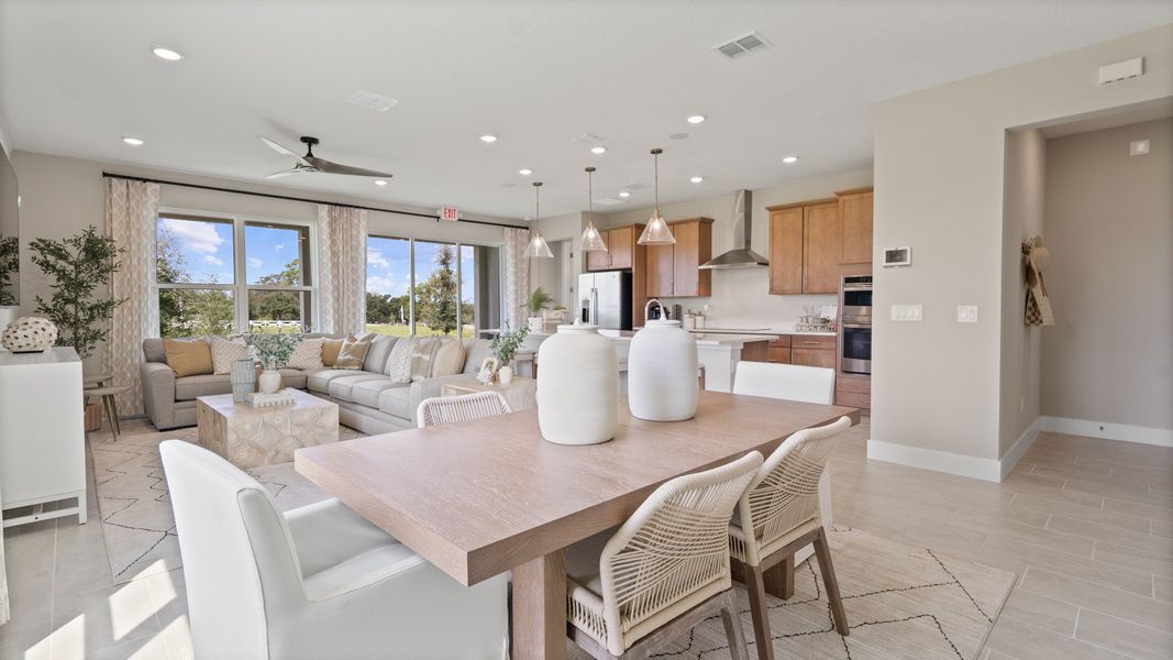 The Sweetgum Model Living Area and Kitchen in Mount Dora FL