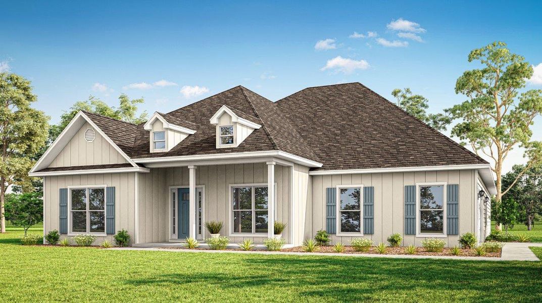 Front exterior of a home in the Pine Dove Estates community, located in Tallahassee, FL (Image 4).