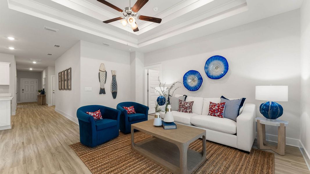 Furnished interior in a model home at Buffer Farms in Port Saint Joe (Image 10).