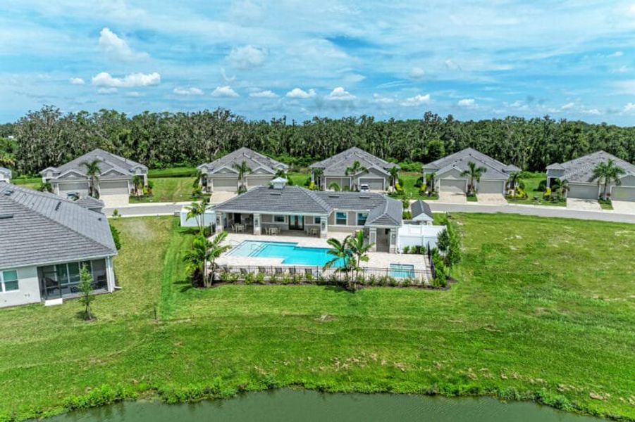 Aerial view of the The Laurels community in Parrish, FL, showing layout and nearby surroundings (Image 16).