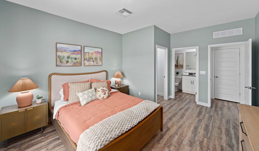 Furnished interior in a model home at Solterra in Green Valley (Image 31).