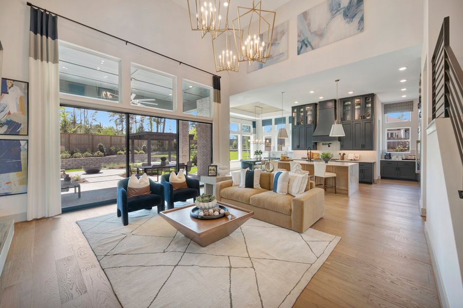 Furnished interior in a model home at The Woodlands Hills - Premier Collection in Willis (Image 8).