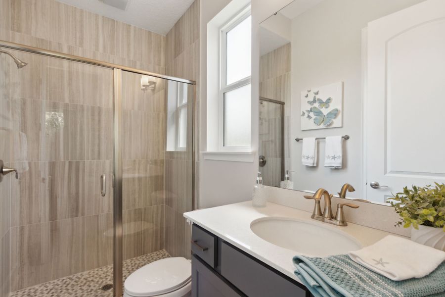 Furnished interior in a model home at Katie Cove in Jacksonville (Image 21).