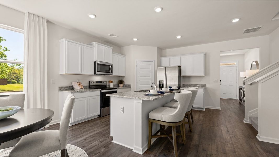 Furnished interior in a model home at Teamon Pointe in Griffin (Image 5).