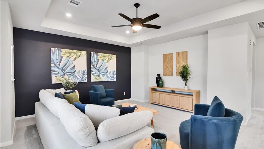 Furnished interior in a model home at Summer Place  35' in Montgomery (Image 65).