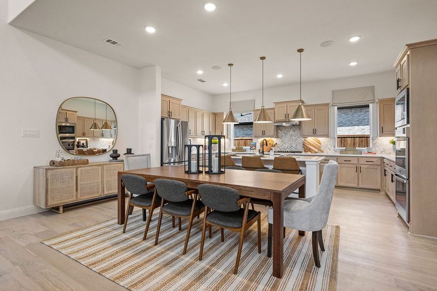Furnished interior in a model home at Meadow Run in Melissa (Image 9). Furnished interior in a model home at Meadow Run in Melissa (Image 9).