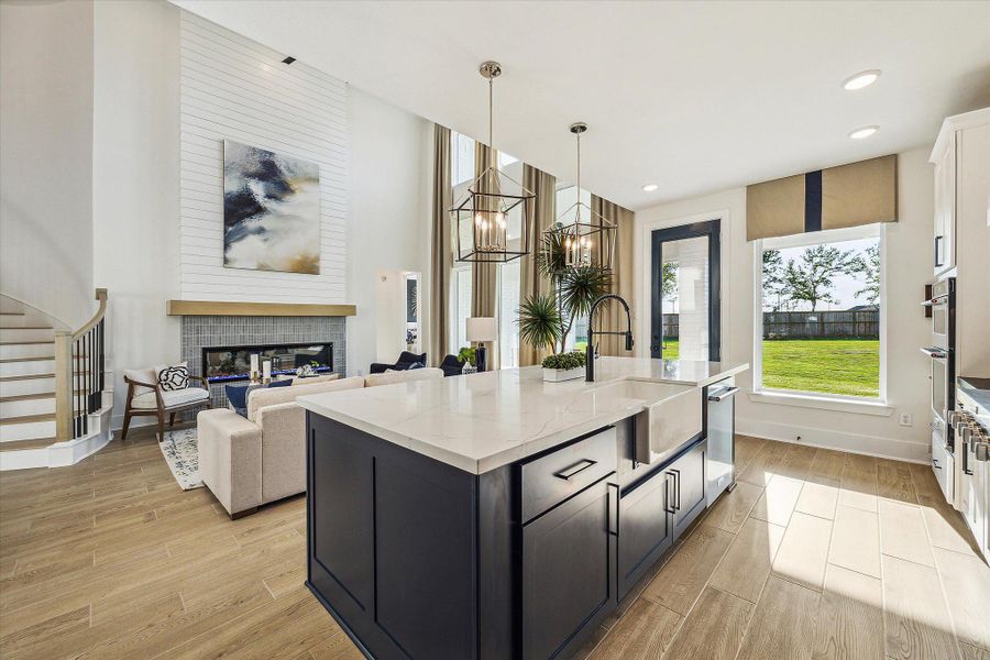 Furnished interior in a model home at Meridiana - 50' in Manvel (Image 21). Furnished interior in a model home at Meridiana - 50' in Manvel (Image 21).