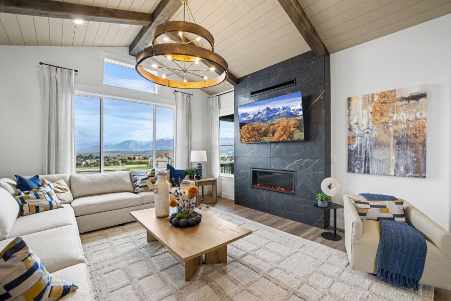 Furnished interior in a model home at Jackson Creek in Monument (Image 83).