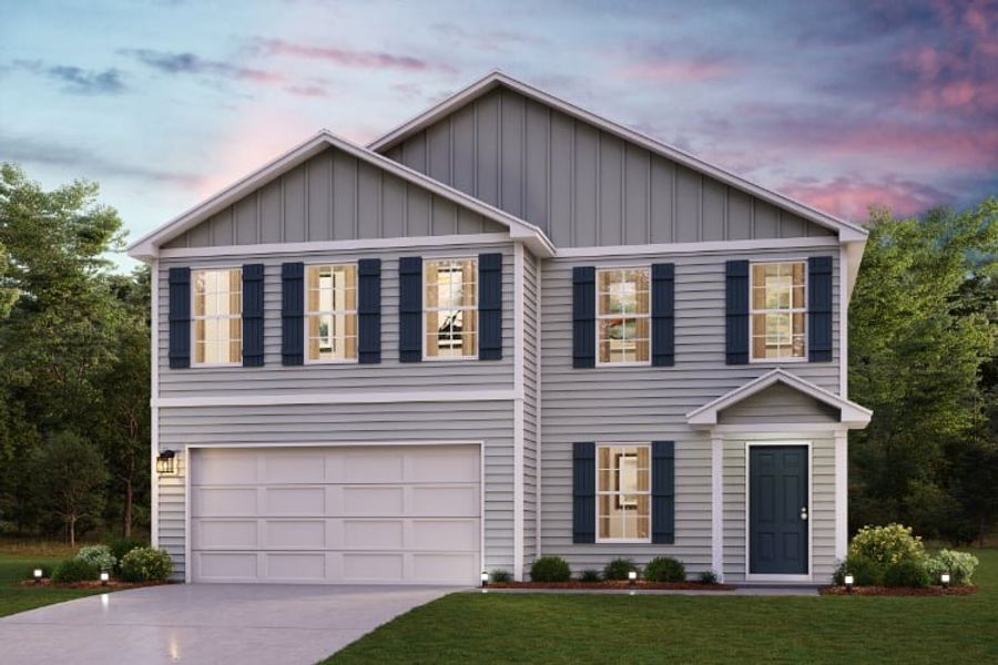 A house with a garage. A house with a garage.