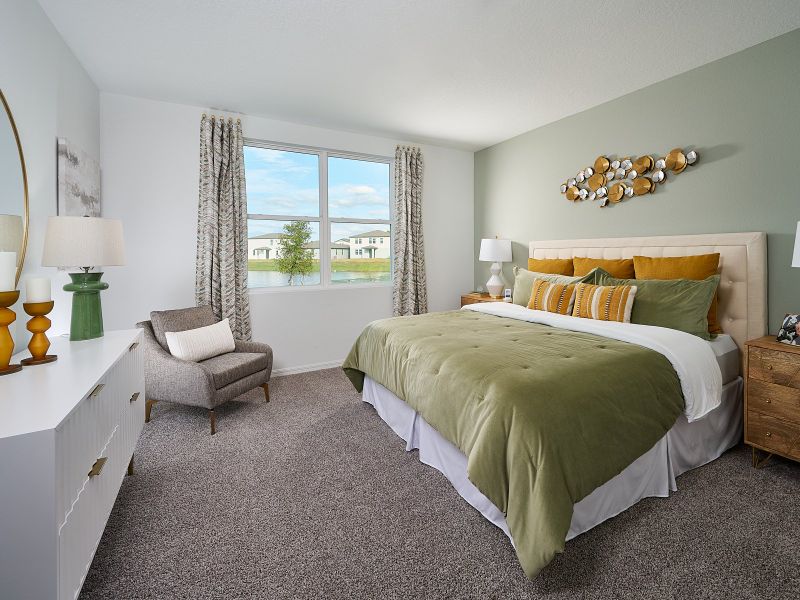 Furnished interior in a model home at Lake Deer Estates - Signature Series in Haines City (Image 16). Furnished interior in a model home at Lake Deer Estates - Signature Series in Haines City (Image 16).