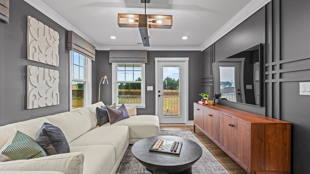 Furnished interior in a model home at Mason Glenn in Franklinton (Image 8). Furnished interior in a model home at Mason Glenn in Franklinton (Image 8).