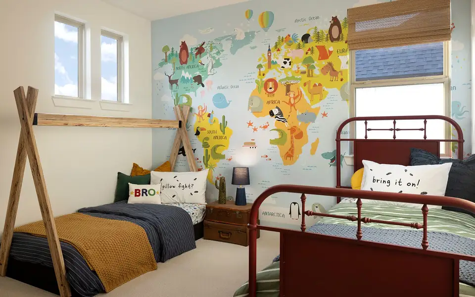 Furnished interior in a model home at 50' Traditional Homes at Elyson in Katy (Image 9).