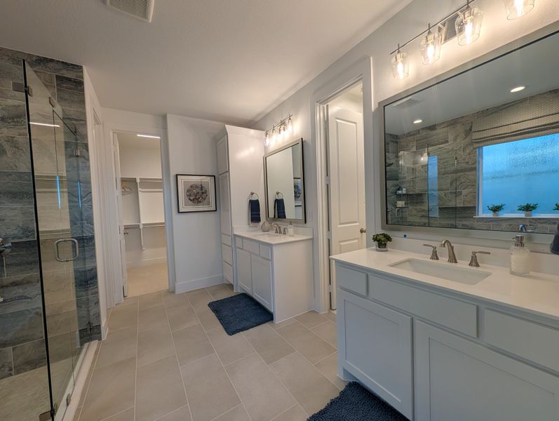 Furnished interior in a model home at Landmark in Denton (Image 26).