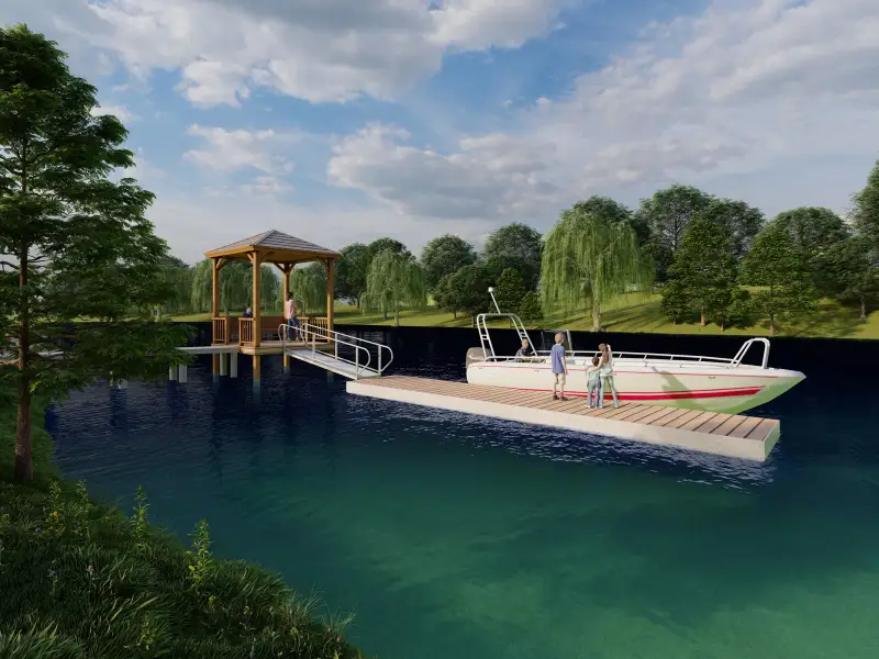 Set sail on the Intracoastal Waterway at the community day dock.