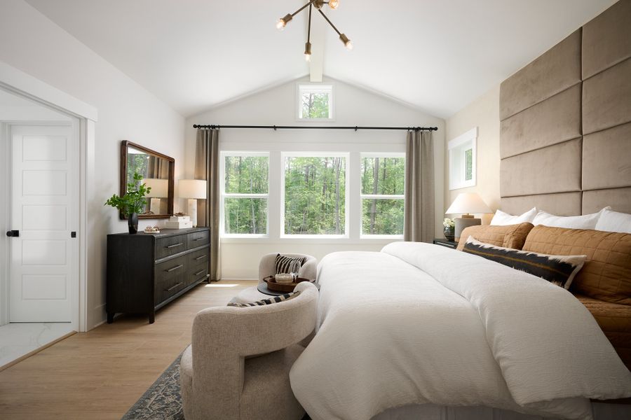 Furnished interior in a model home at Flatiron Forest in Pittsboro (Image 11). Furnished interior in a model home at Flatiron Forest in Pittsboro (Image 11).