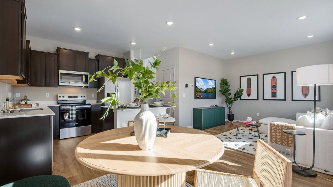 Furnished interior in a model home at Ellston Park in Colorado Springs (Image 7).