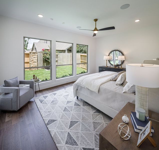 Furnished interior in a model home at The Highlands in Porter (Image 32).