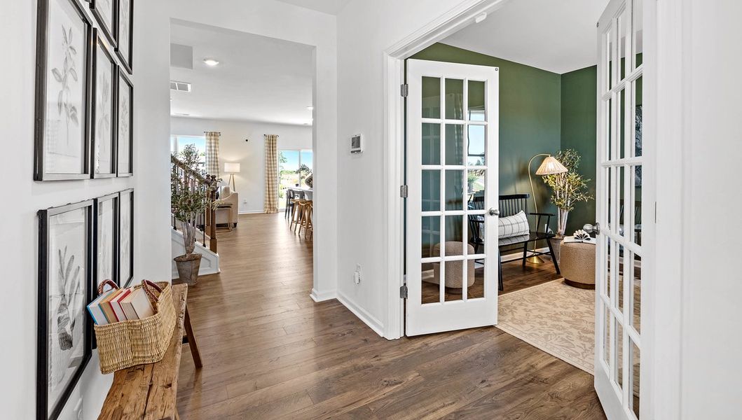 Furnished interior in a model home at Hunters Ridge in Woodruff (Image 3). Furnished interior in a model home at Hunters Ridge in Woodruff (Image 3).