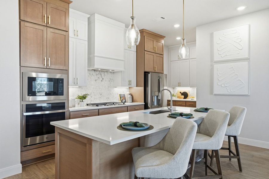 Furnished interior in a model home at Lily Creek at Sutton Fields in Aubrey (Image 97).