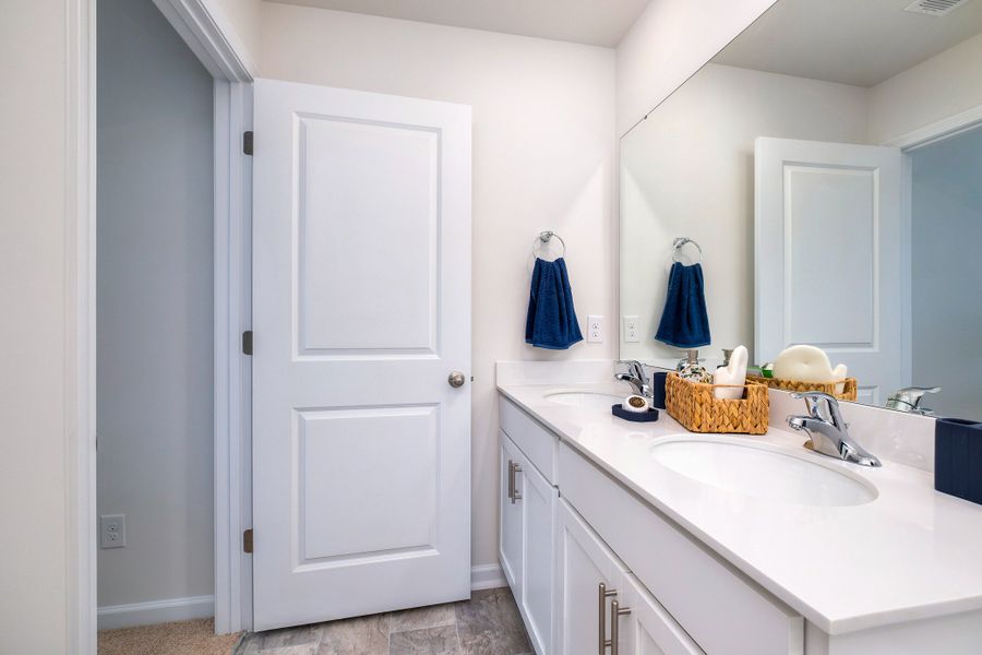 Furnished interior in a model home at Wall Street in Sumter (Image 22).