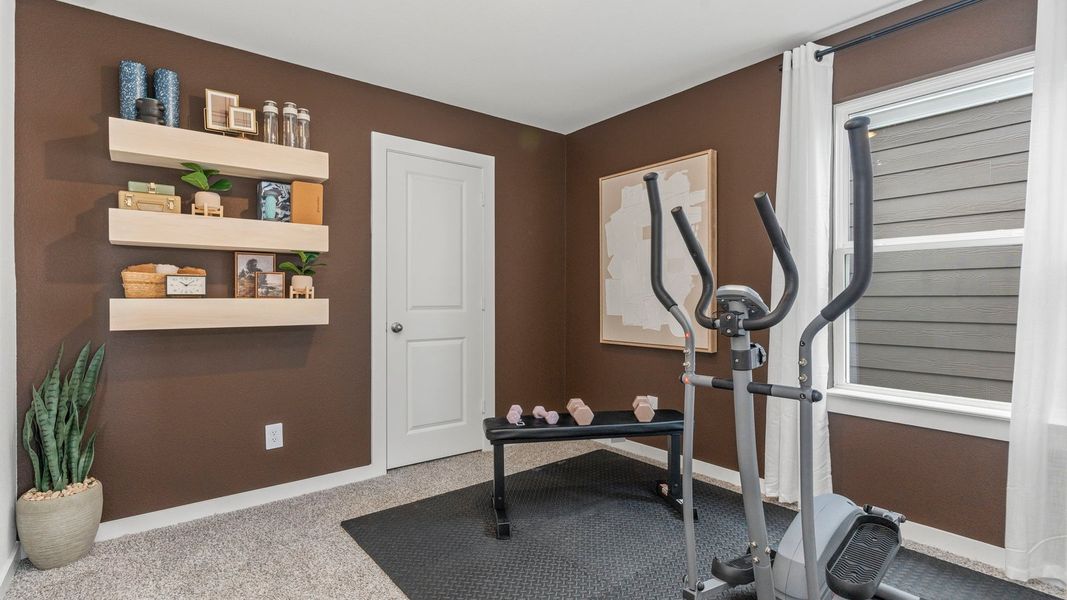 Furnished interior in a model home at Villarosa at Tamarron in Katy (Image 37).