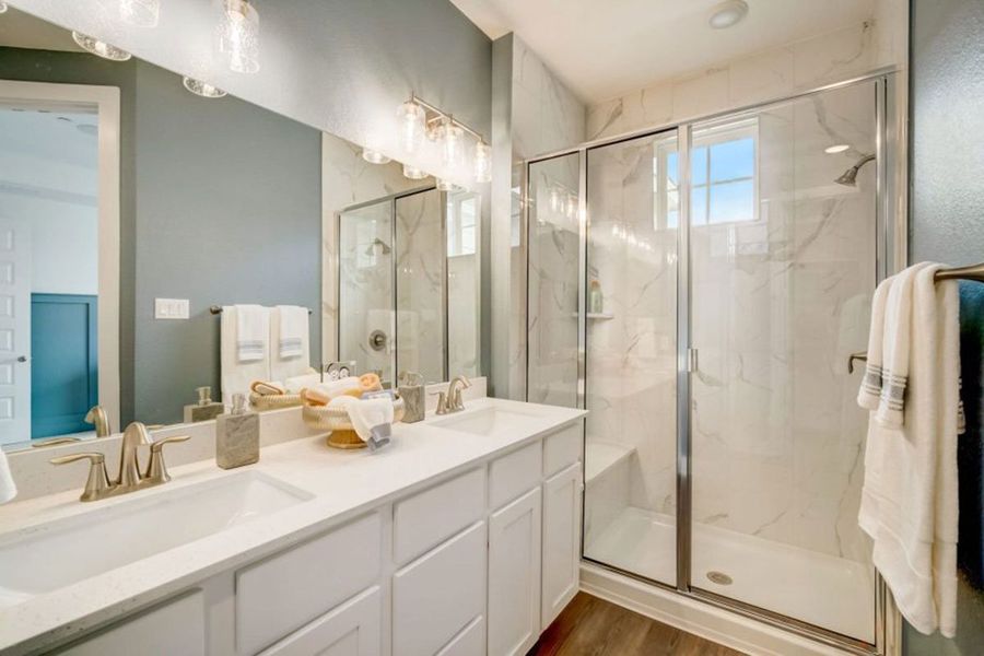 Furnished interior in a model home at Avery Centre in Round Rock (Image 47).