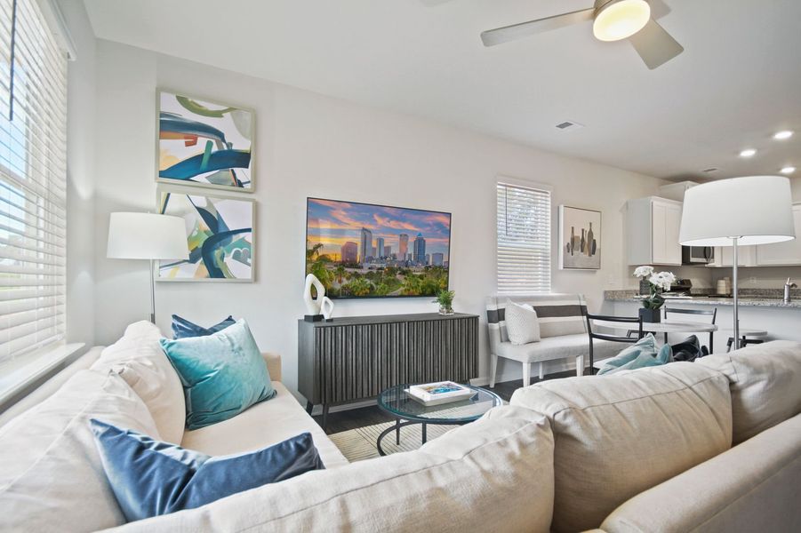 Furnished interior in a model home at Copper Crest Townhomes in Lexington (Image 13).