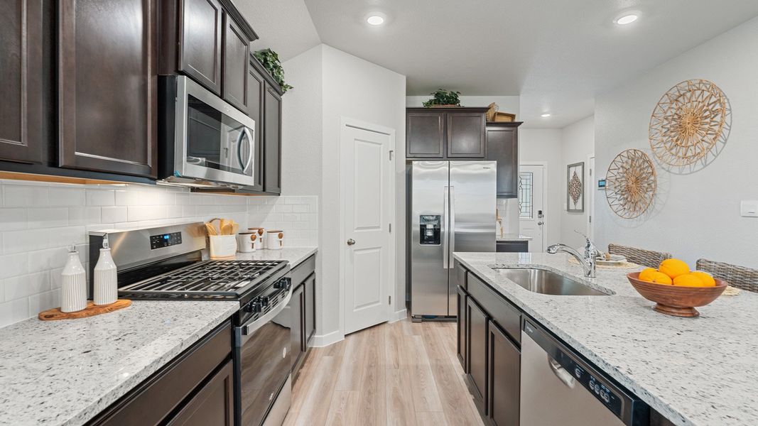 Furnished interior in a model home at Bridges Mill in Corpus Christi (Image 5).