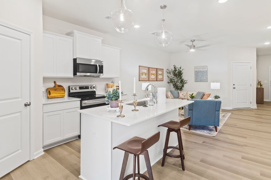 Furnished interior in a model home at Cottage Corners in Taylors (Image 17). Furnished interior in a model home at Cottage Corners in Taylors (Image 17).