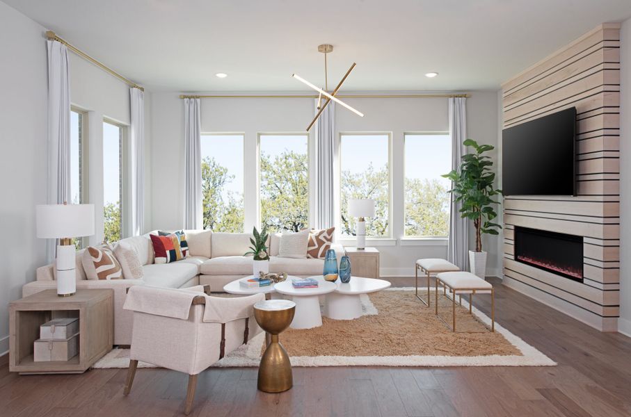 Furnished interior in a model home at Collin Creek in Plano (Image 5). Furnished interior in a model home at Collin Creek in Plano (Image 5).