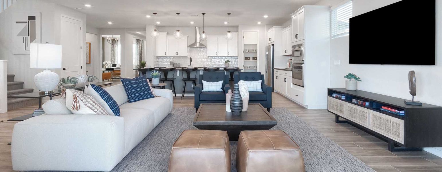 Furnished interior in a model home at Ryder Ranch in Surprise (Image 9).