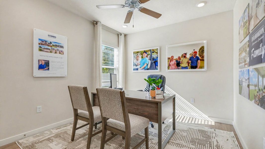 Furnished interior in a model home at Indian River Preserve in Mims (Image 22).