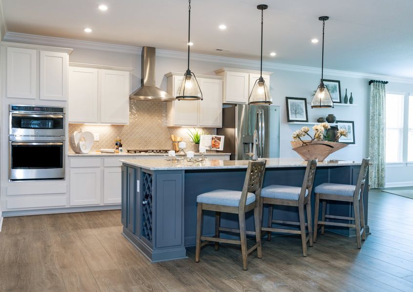 Furnished interior in a model home at The Gables in Moyock (Image 17).