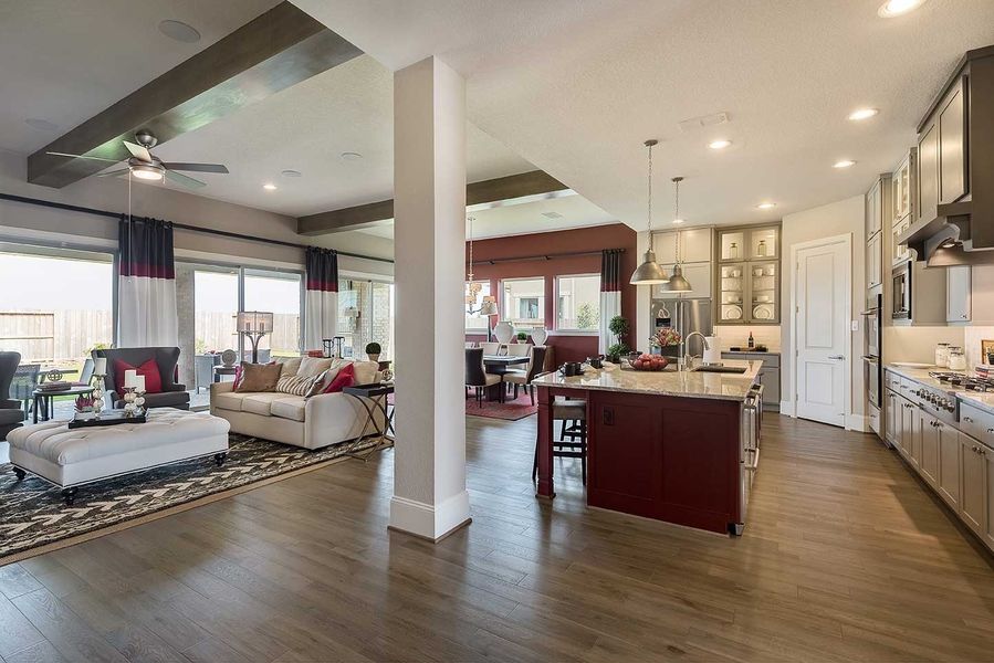 Furnished interior in a model home at Towne Lake 70' Classic Series in Cypress (Image 15).