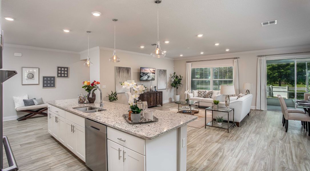 Furnished interior in a model home at Port St. John in Cocoa (Image 3).