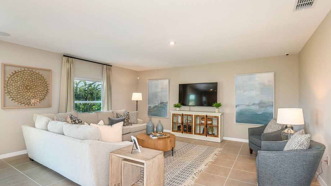 Furnished interior in a model home at Marion Creek in Haines City (Image 60).