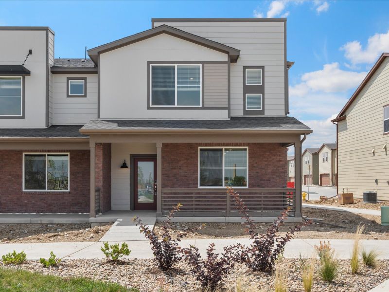 Woodland floorplan exterior image taken at a Meritage Homes community in Broomfield, CO.