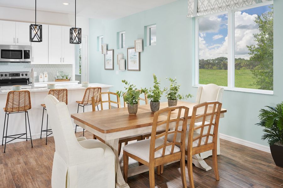 Furnished interior in a model home at Leela Reserve Paired Villas in Tavares (Image 24). Furnished interior in a model home at Leela Reserve Paired Villas in Tavares (Image 24).