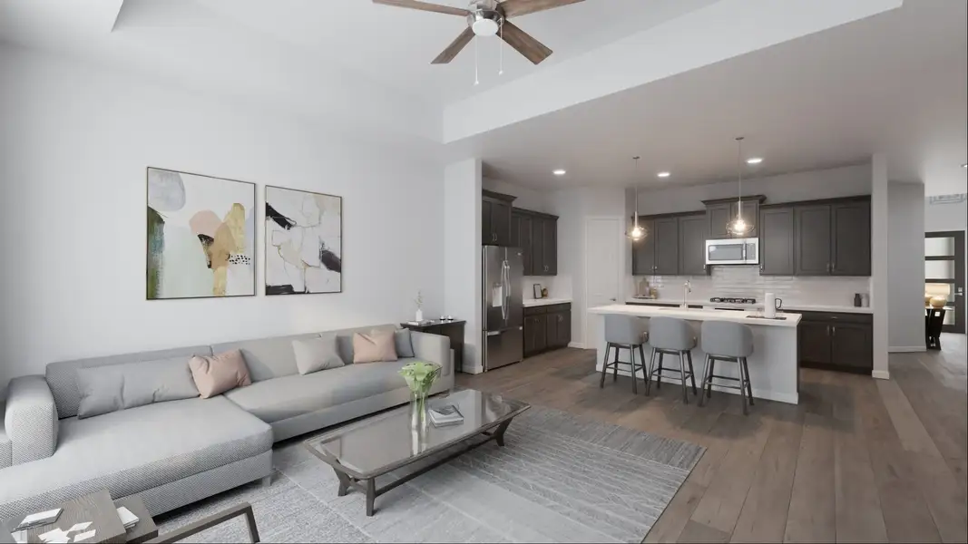 Furnished interior in a model home at Sunterra in Katy (Image 4).