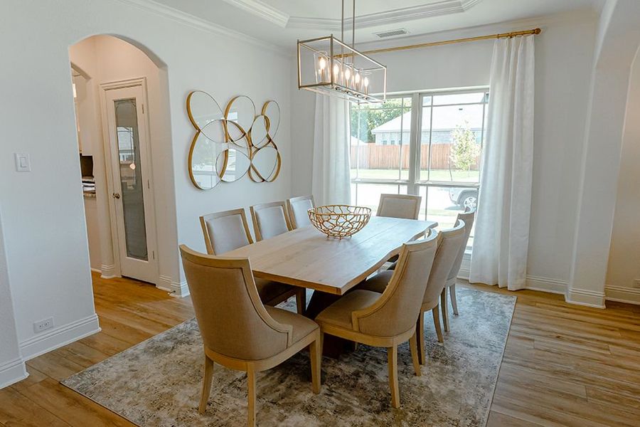 Furnished interior in a model home at Dove Chase in Mansfield (Image 6).