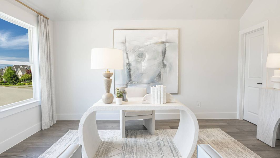 Furnished interior in a model home at The Abbey at Mercer Crossing in Farmers Branch (Image 4).
