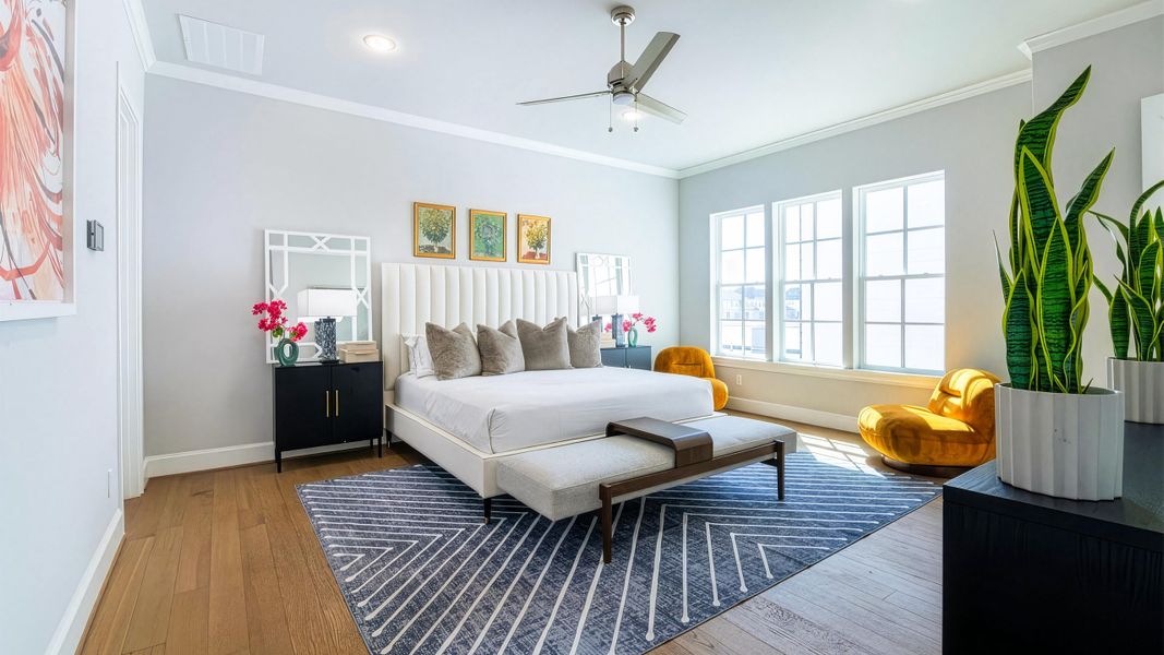 Furnished interior in a model home at Chatterton Oaks in Houston (Image 9).