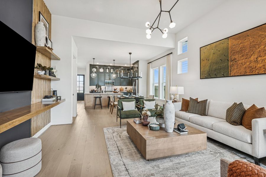 Furnished interior in a model home at Elyson 40' in Katy (Image 8).