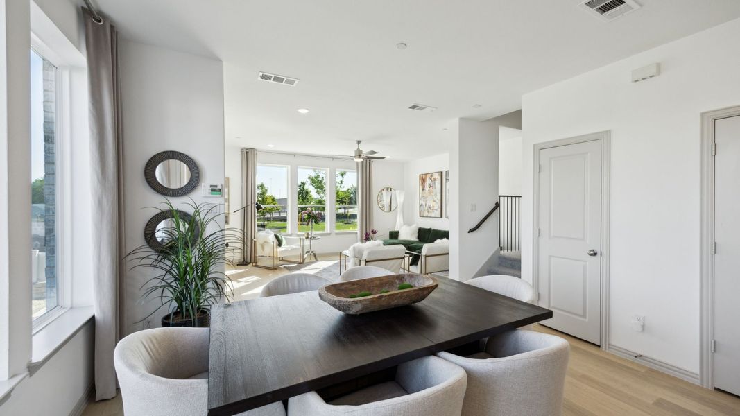 Furnished interior in a model home at City Point in North Richland Hills (Image 11).