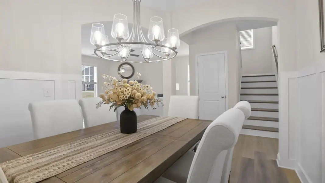 Furnished interior in a model home at Blue Ridge Trail in Fountain Inn (Image 10).