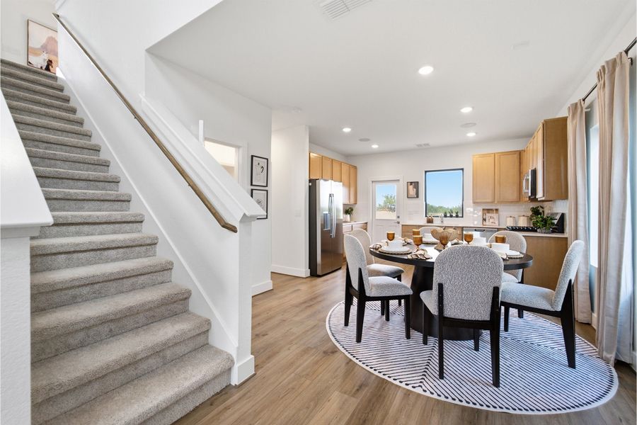 Furnished interior in a model home at Lone Oak in San Antonio (Image 14).