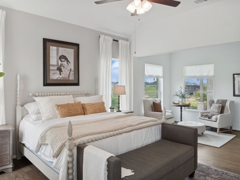 Furnished interior in a model home at Tejas Landing in Needville (Image 5).