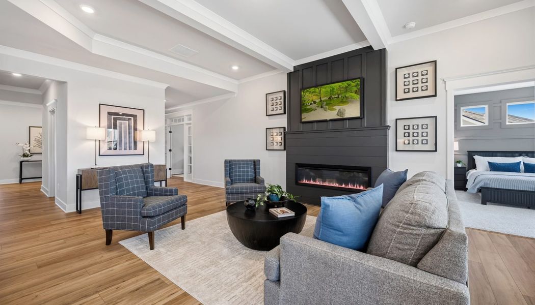 Furnished interior in a model home at Garland Meadows in Cartersville (Image 36).