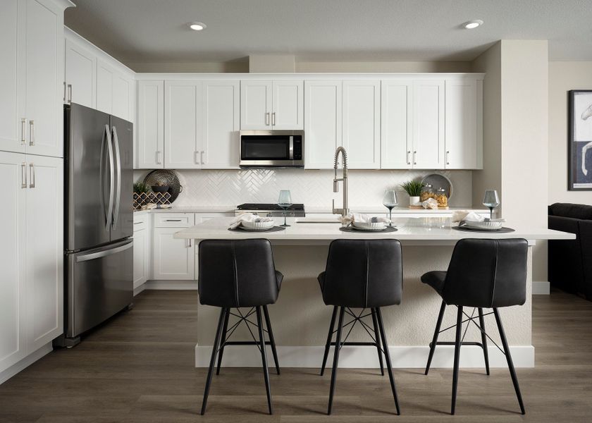 Furnished interior in a model home at Erie Highlands in Erie (Image 4).