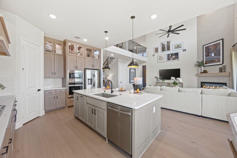 Furnished interior in a model home at Myrtle Creek in Waxahachie (Image 27).